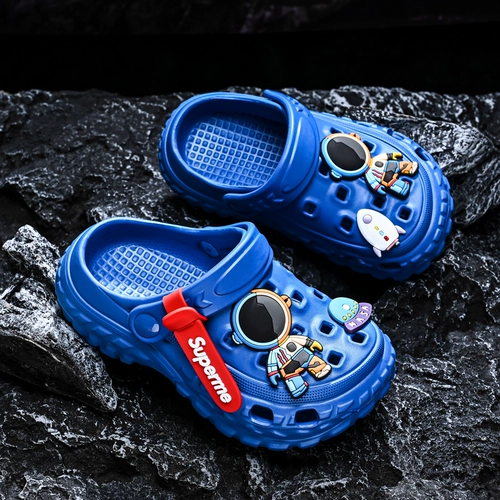 Летние туфли для мальчиков, нескользящие детские мультяшные тапочки, мягкая подошва