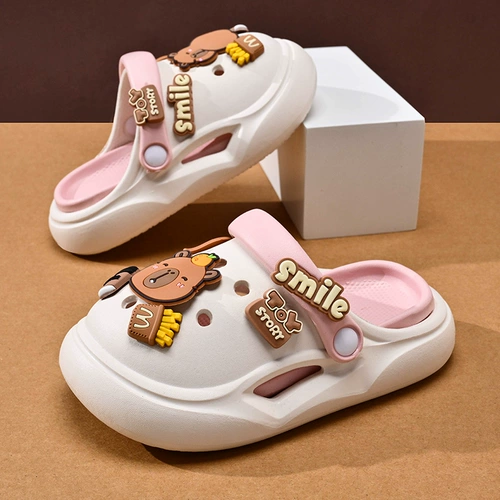 Детские тапочки для мальчиков, летние туфли, нескользящие сандалии, обувь