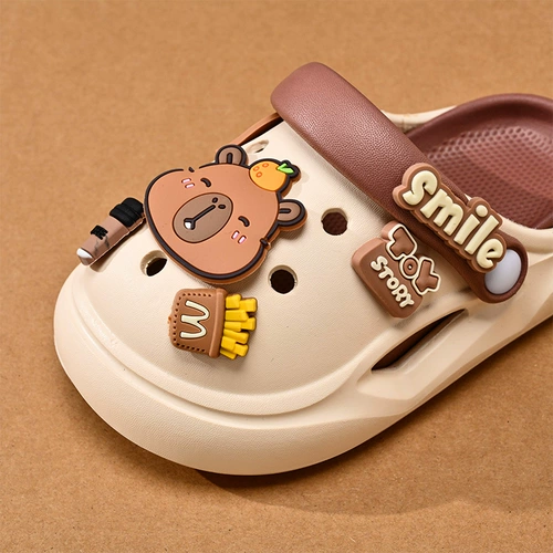 Детские тапочки для мальчиков, летние туфли, нескользящие сандалии, обувь