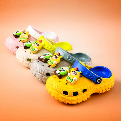 Нескользящие туфли для мальчиков, детские летние мультяшные тапочки, слайдеры, мягкая подошва