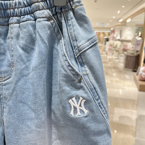 韩国直邮专柜代购MLB潮牌松紧腰简约牛仔裤舒适长裤26春新款0361 - 图0