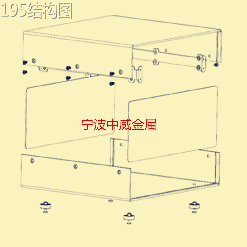 180*140*250全铝机箱铝壳仪器仪表机箱外壳 195型机箱195-12-图0