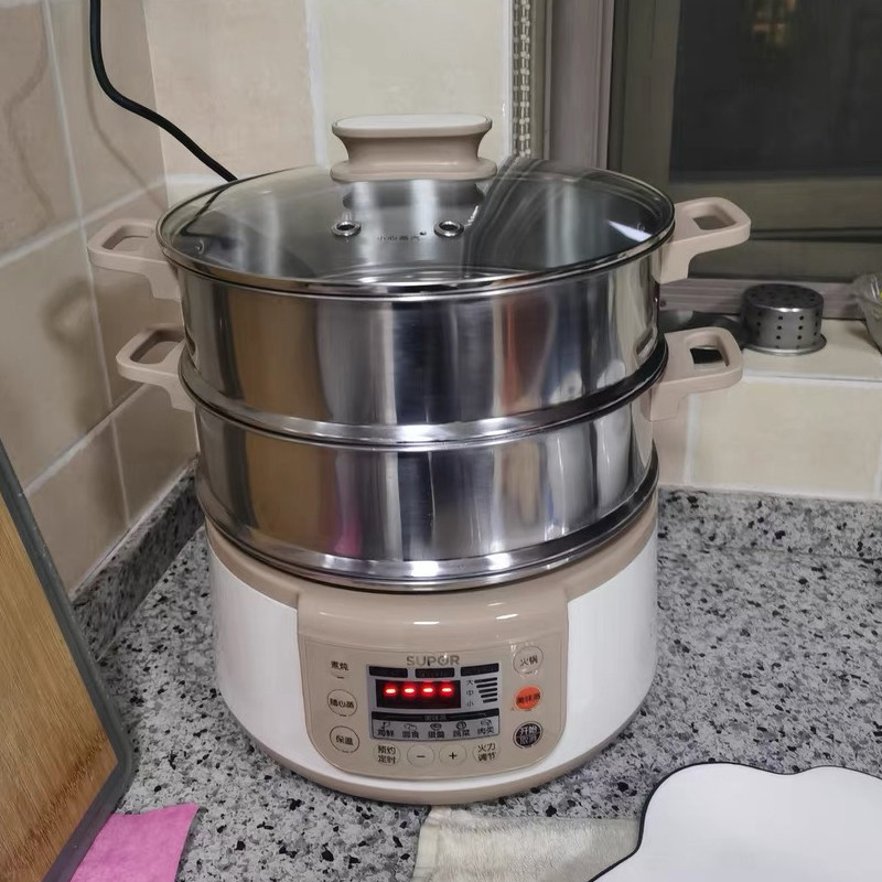 苏泊尔电蒸锅多功能一体蒸锅火锅煮锅家用不锈钢蒸汽锅蒸菜电蒸笼