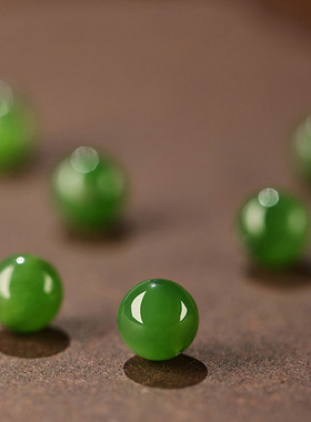 天然和田玉无黑点碧玉手串玉石多圈佛珠福牌手串转运珠饰品