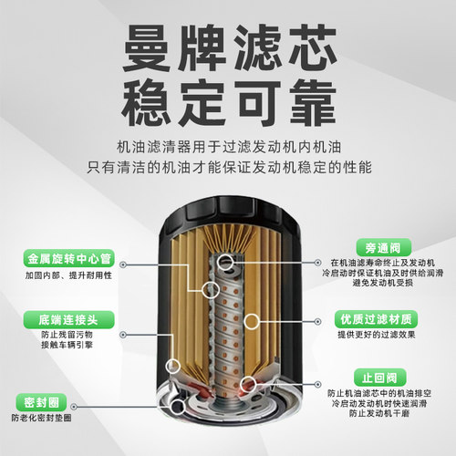 适配沃尔沃S60 S60L S90 XC40 XC60 XC90机滤曼牌机油滤芯格清器 - 图2