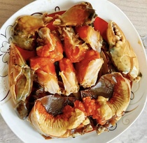 Sea Brother selection 2 Mount Terge Red Cream Sauce Green Crab 6-8 Two Full Meat Full Cream Raw