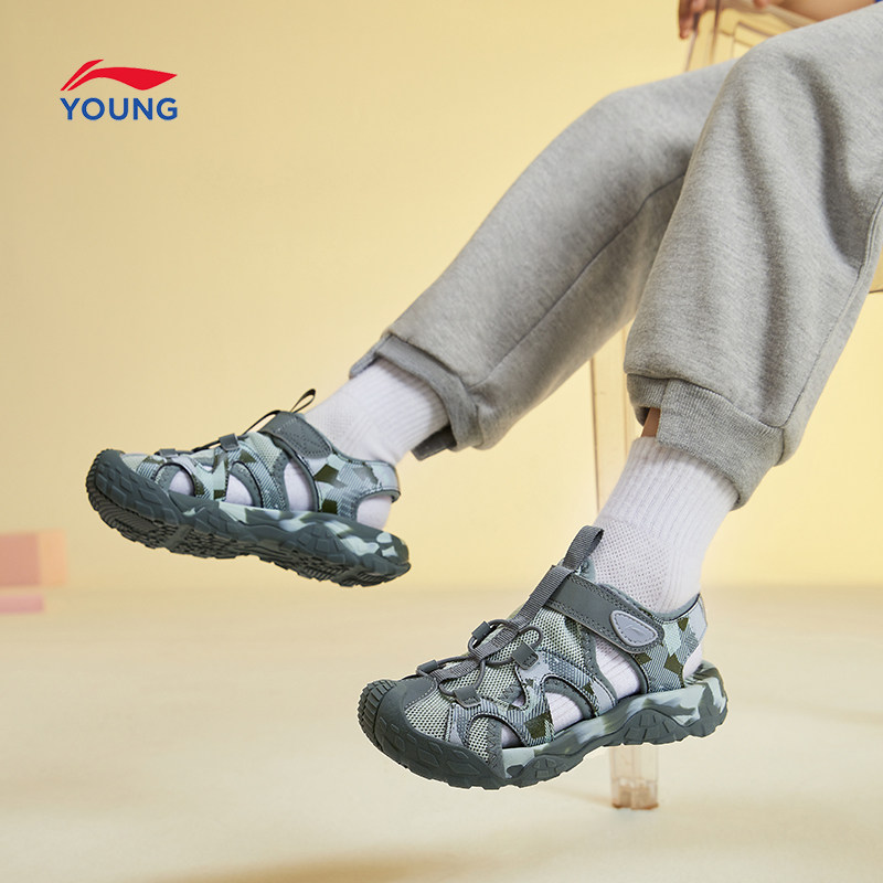 李宁凉鞋2023新款男小童包头童鞋 liningkids凉鞋