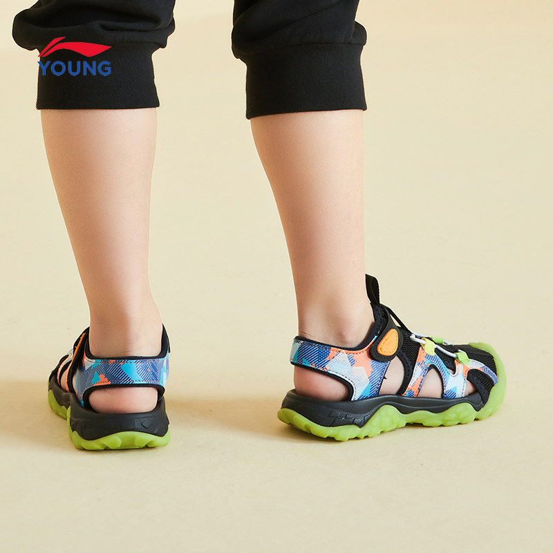 李宁凉鞋2023新款男小童包头童鞋 liningkids凉鞋