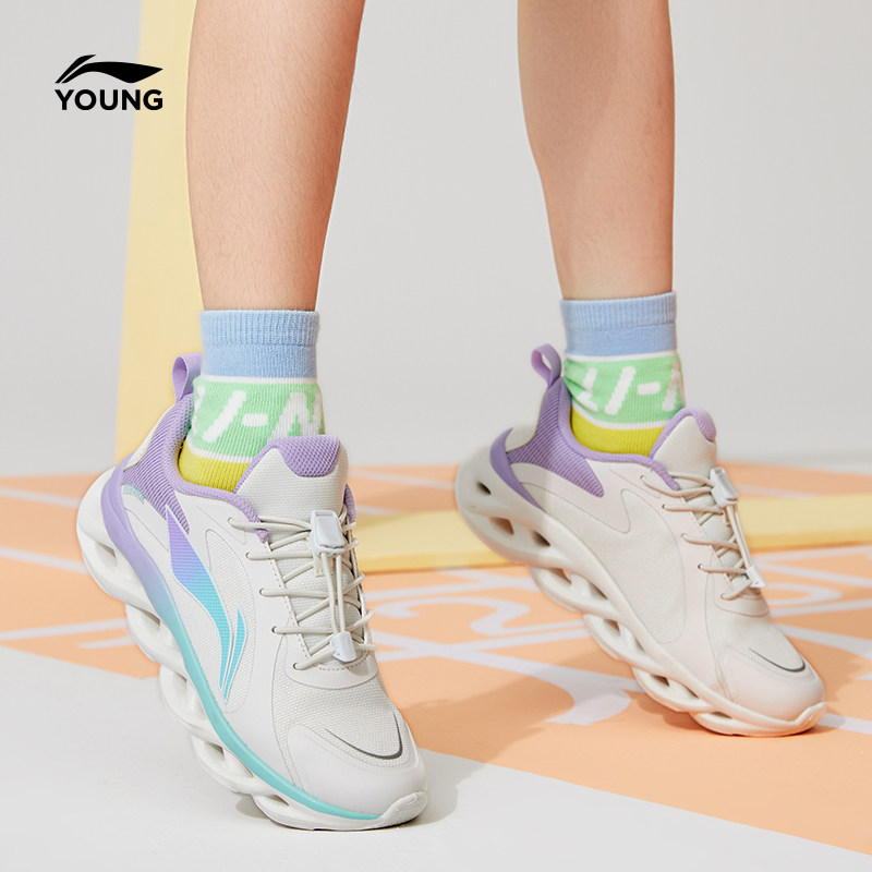 李宁跑步鞋男童小学生减震童鞋 liningkids运动鞋