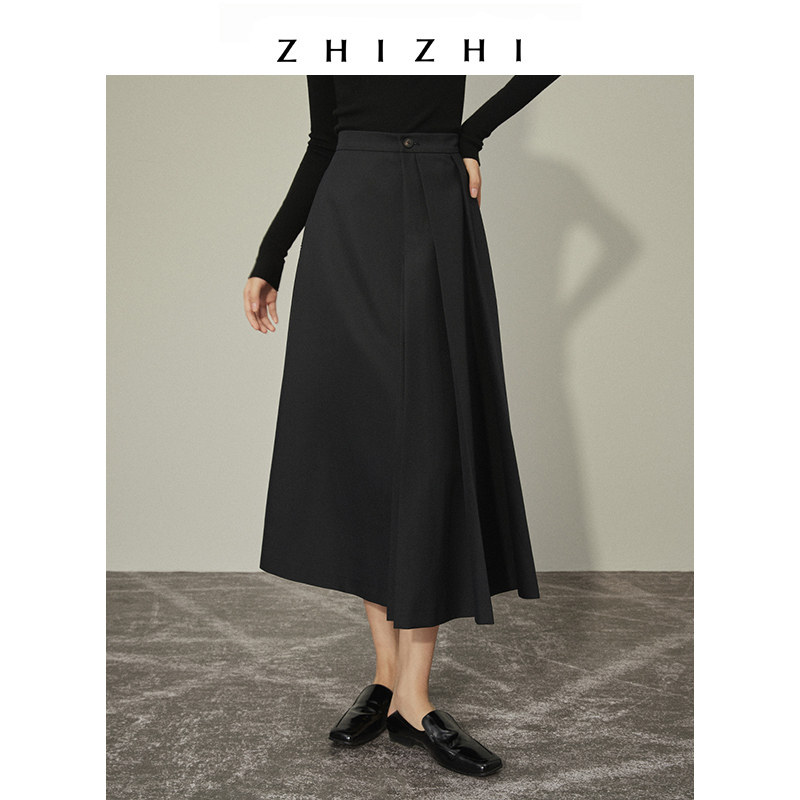 zhizhi致知夜月a字2021秋冬半身裙 致知服饰半身裙
