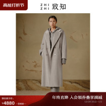 To know ZHIZHI walking cloud shoes fur coat jacket woman 2023 Winter new senior imported alpaca wool