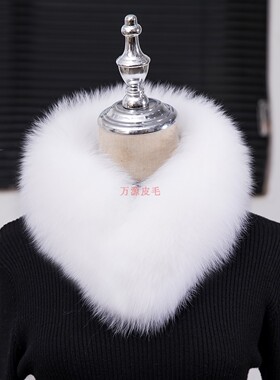 妈妈款磁铁狐狸毛围脖短款真毛