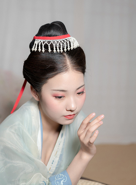 烛颜仿珍珠项链束发发饰