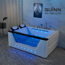 Quin Single Double Lovers Luxury Water Curtain Falls Massage Bath acrylic Hotel Home Thermostatic Bath Tub