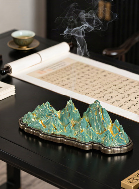 堆金成山金山香薰炉茶桌摆件