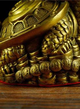 铜八卦龙龟 纯铜金钱龙头龟家居摆件 客厅镇宅办公室家居神兽送礼