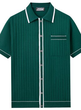 men's t-shirts男装 欧美男士短袖针织衫 休闲纯色立体贴袋开衫