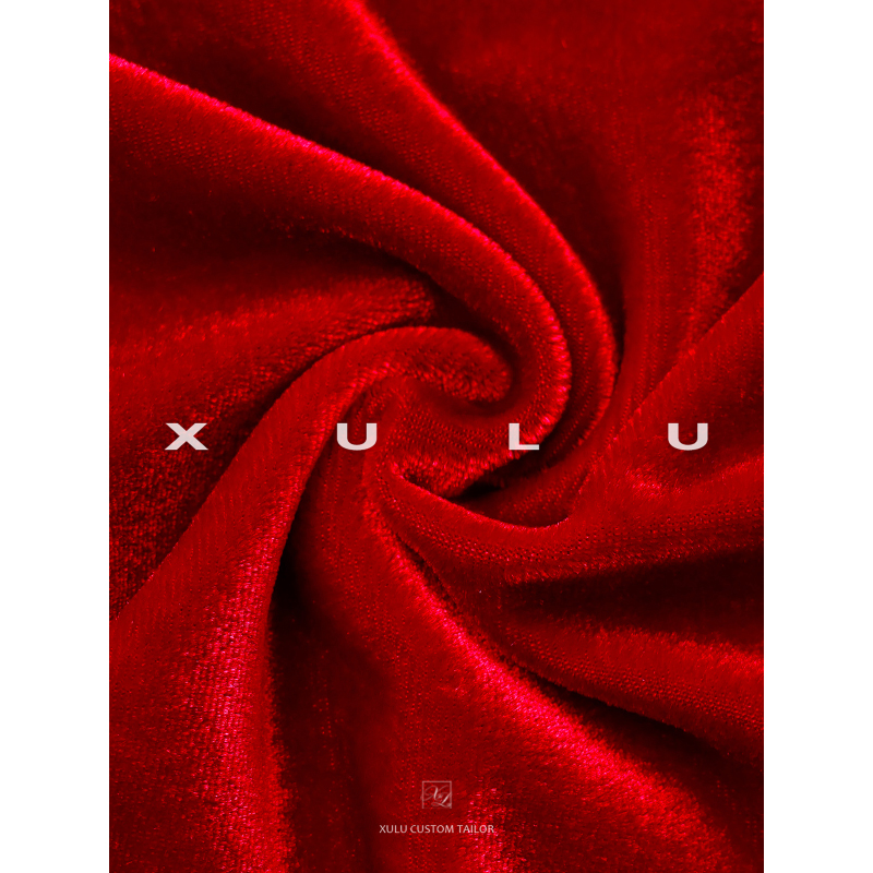 XULU原创秋冬轻奢黑色丝绒包臀裙优雅修身高腰一字领羊腿袖连衣裙 - 图1