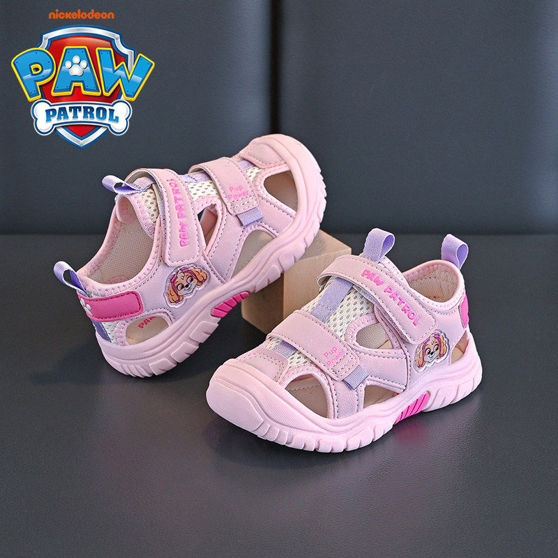 汪汪队女童鞋子2025年春夏新款包头凉鞋中小童软底舒适轻便魔术贴,淘宝优惠券,粉丝福利购,淘宝优惠卷