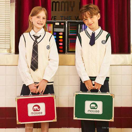 mobee儿童绘画礼盒航空箱画笔套装小学生美术工具生日开学礼物 - 图2