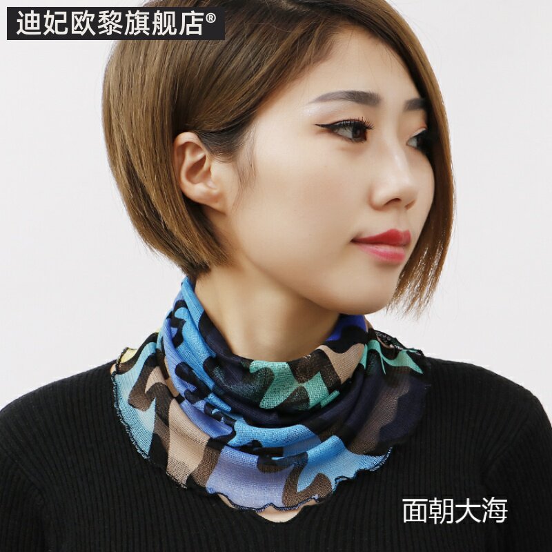 真丝套头防晒春秋百搭假领子小丝巾 迪妃欧黎围巾/丝巾/披肩