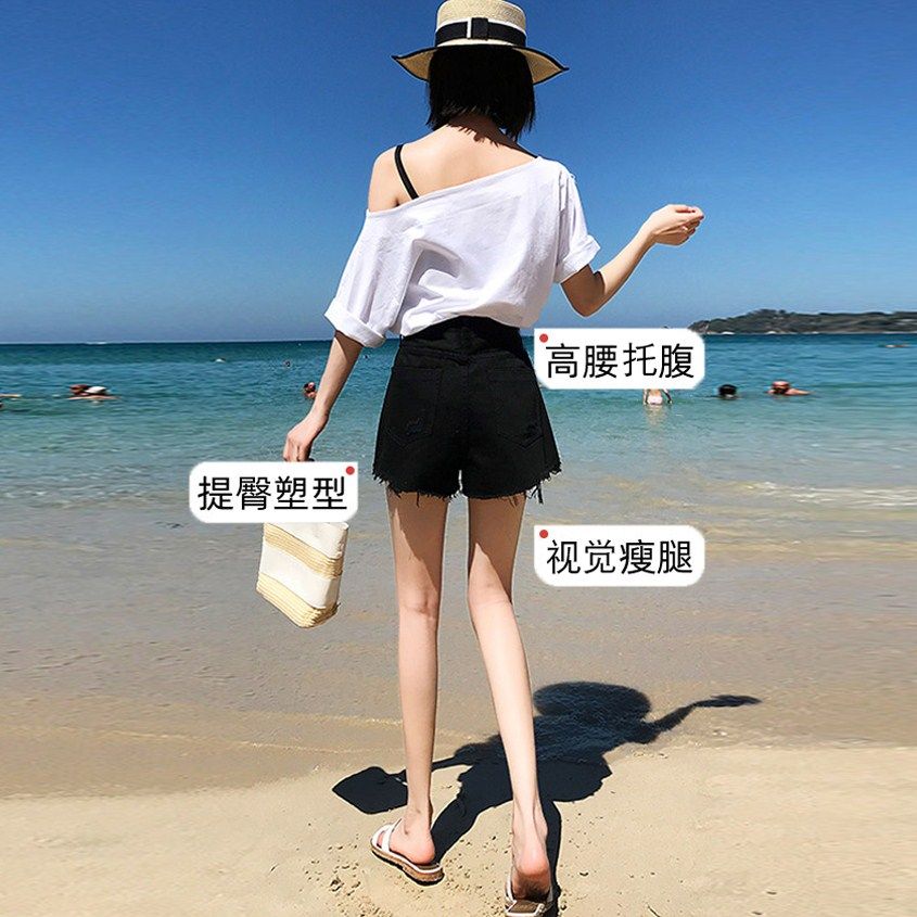 孕妇短裤牛仔夏季外穿托腹打底裤 迪妃欧黎孕妇打底裤