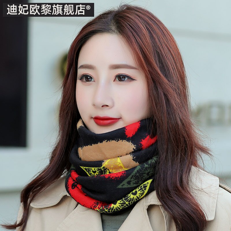 冬季颈椎韩版两用护颈脖套套头帽子 迪妃欧黎围巾/丝巾/披肩