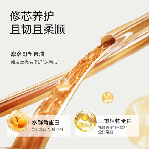 博柔摩洛哥洗发水柔顺改善毛躁干枯头发修护顺滑护发素女正品品牌 - 图2