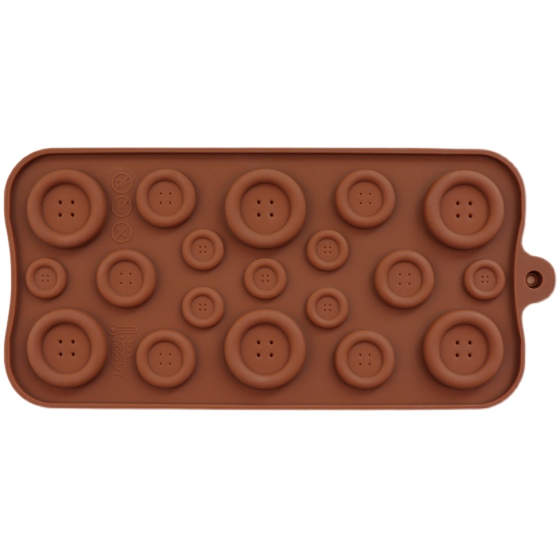 纽扣字母数字巧克力硅胶模具华夫饼甜甜圈爱心翻糖DIY蛋糕装饰 - 图3