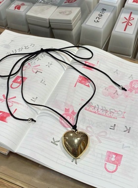 韩素甜酷蝴蝶结系带希锁骨链