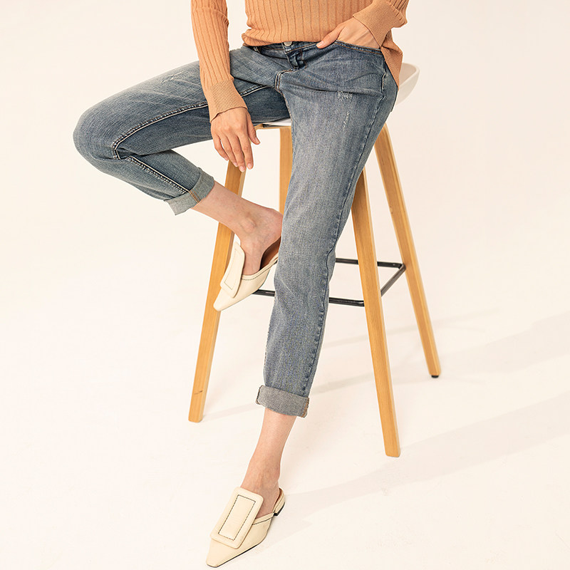 sellynear时尚孕妇牛仔裤春秋装 sellynear孕妇铅笔裤