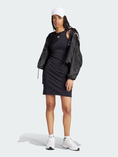 Slim knitted sports round neck vest dress for women adidas Adidas official outlets clover