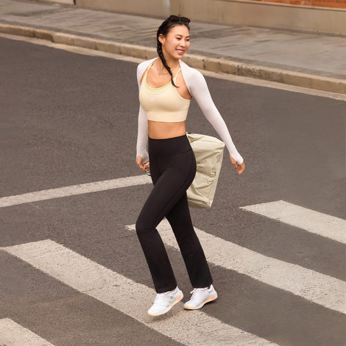 ALL ME柔感裤速干亲肤裸感瑜伽普拉提健身喇叭裤女adidas阿迪达斯 - 图1