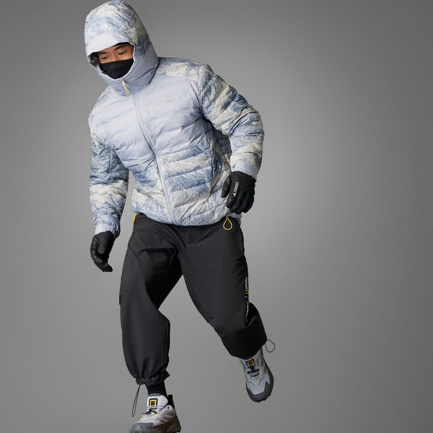 国家地理联名防风双面穿保暖鹅绒羽绒服男装adidas阿迪达斯TERREX - 图1