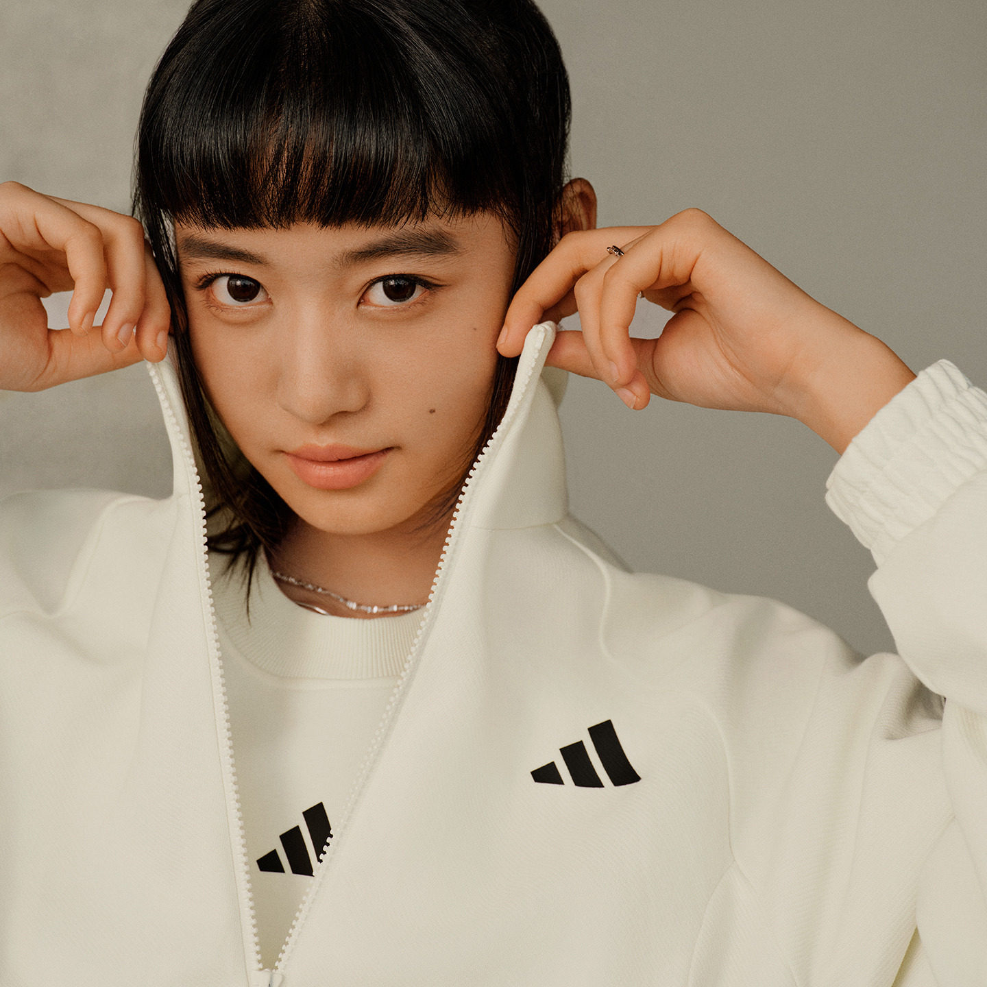 休闲舒适宽松垂坠挺阔针织夹克外套女装adidas阿迪达斯官方轻运动,淘宝优惠券,粉丝福利购,淘宝优惠卷