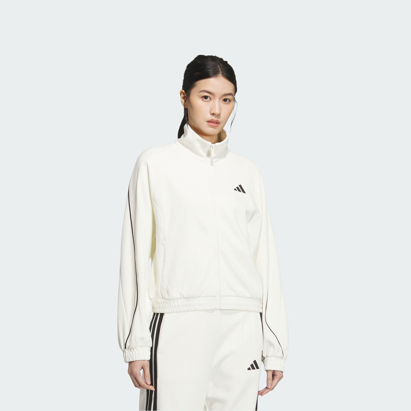 休闲舒适宽松垂坠挺阔针织夹克外套女装adidas阿迪达斯官方轻运动,淘宝优惠券,粉丝福利购,淘宝优惠卷