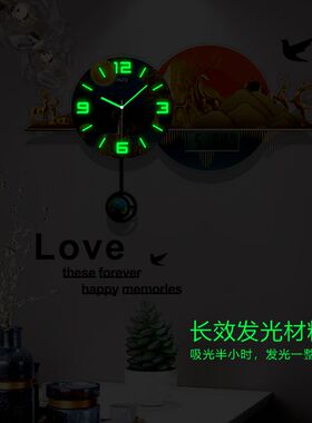 亚克力欧式客厅装饰挂钟