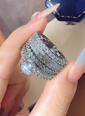 奢华高端设计欧美流行时尚戒指女