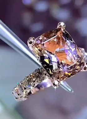 奢华高端设计热卖仿真莫桑石钻戒