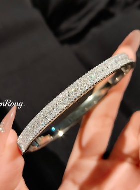 奢华优雅轻奢彩宝手镯重工百搭女