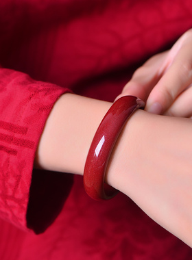 原矿朱砂手镯送母亲礼物