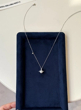 星迹浪漫S925纯银小宇宙行星吊坠珍珠项链星球浪漫感锁骨链小清新