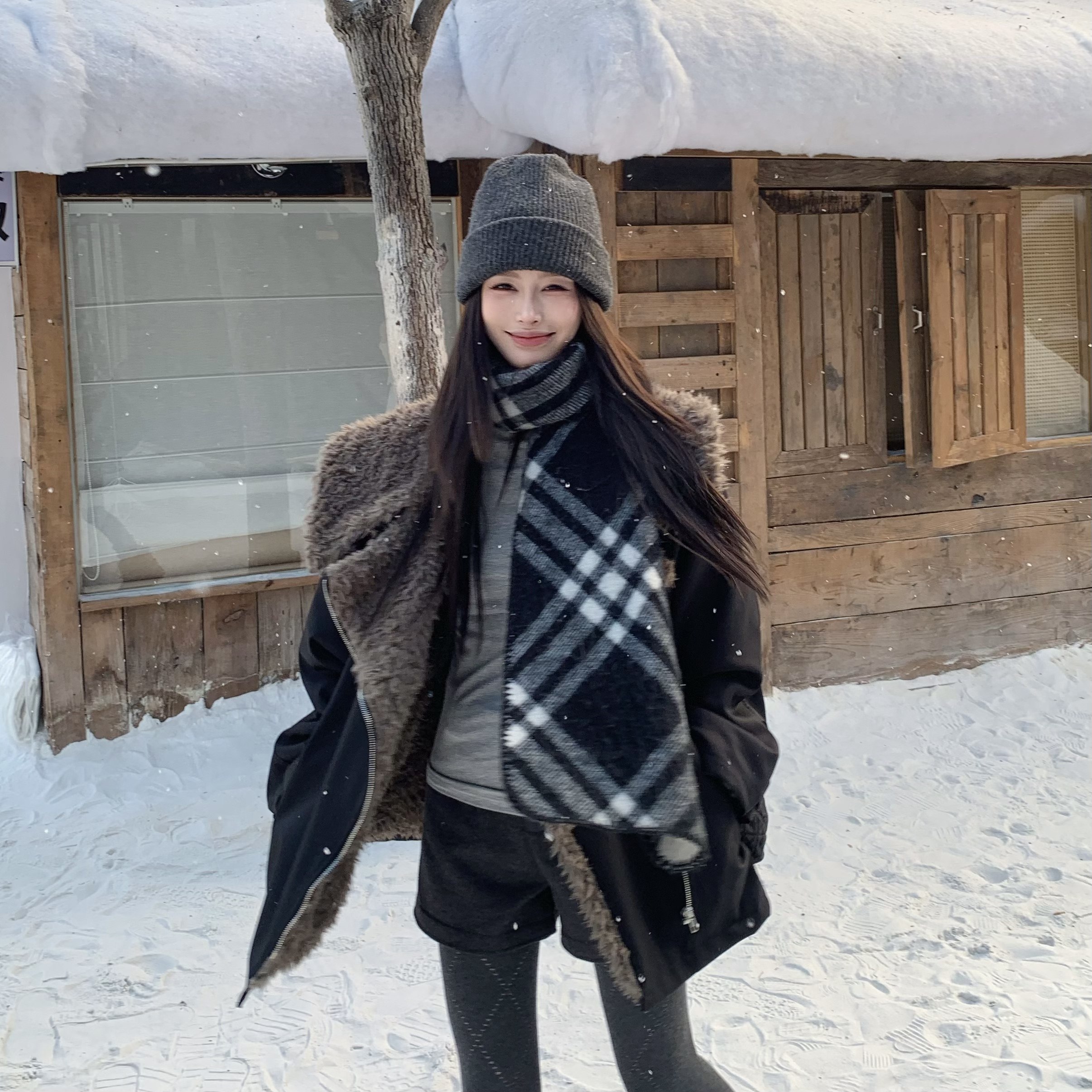 3MER哦哦三妹韩系大翻领中长款毛毛外套女冬季保暖加厚工装派克服,淘宝优惠券,粉丝福利购,淘宝优惠卷