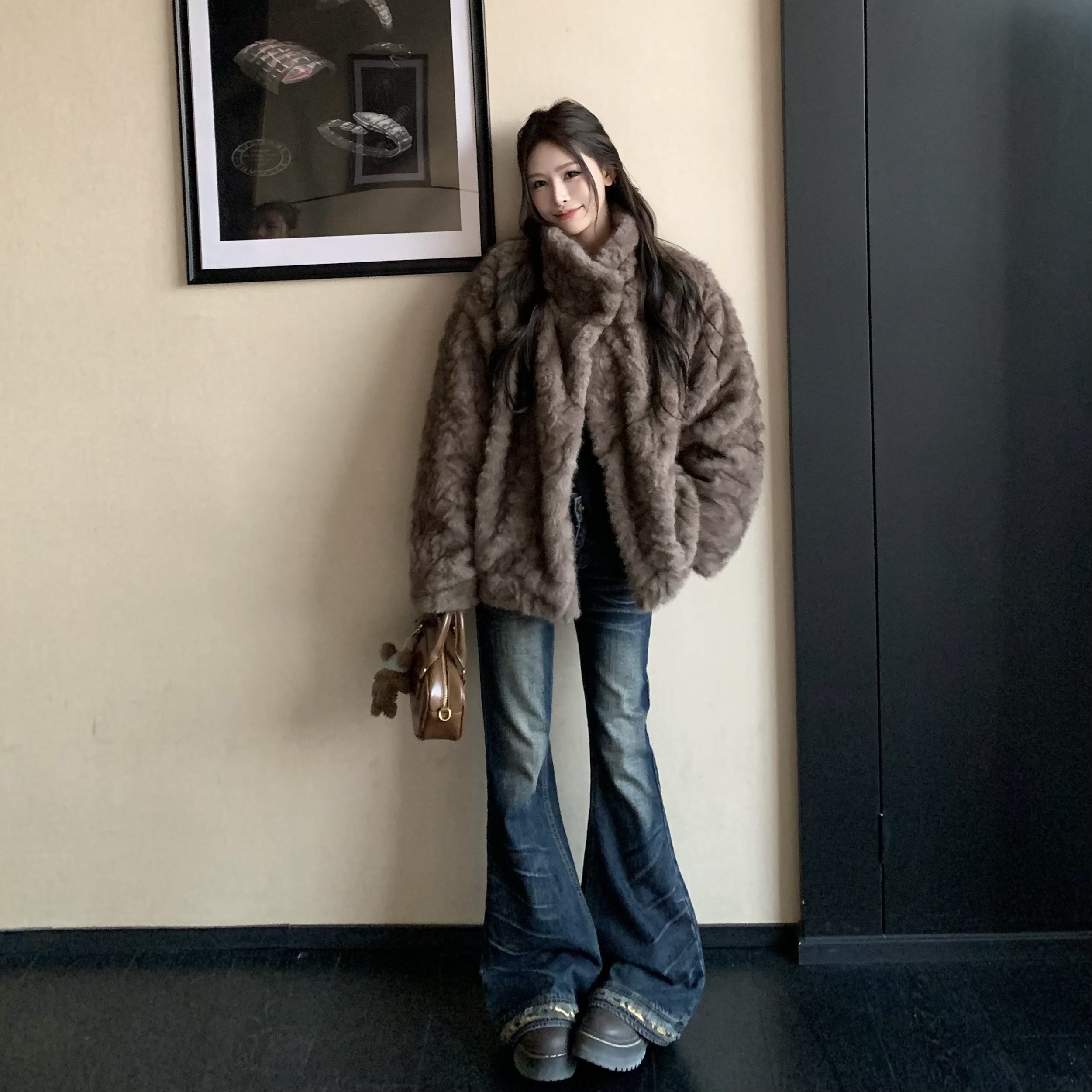 3MER哦哦三妹 两面穿立领毛毛外套女冬季保暖短款派克服环保皮草,淘宝优惠券,粉丝福利购,淘宝优惠卷