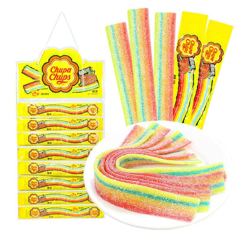 阿尔卑斯珍宝珠酸条糖果酸甜果汁长条彩虹橡皮糖酸沙软糖儿童零食,淘宝优惠券,粉丝福利购,淘宝优惠卷