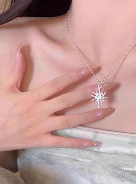 夏日双层叠戴小项链配饰女2025新款锁骨链轻奢小众配裙子日常百搭