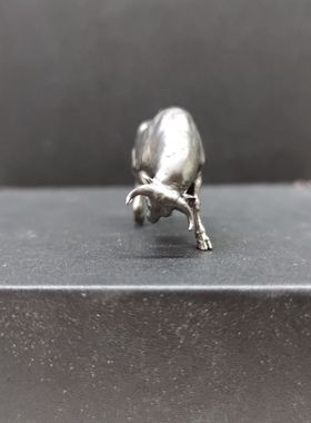 纯铜做旧牛摆件华尔街旺市金 牛气冲天 招财牛吉祥物手办模型摆件