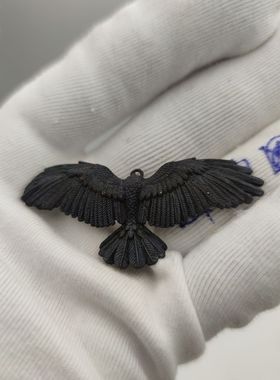 2骸首饰工作室原创设计乌鸦渡鸦鹰吊坠纯铜霸气潮项链A鸦高桥吾朗