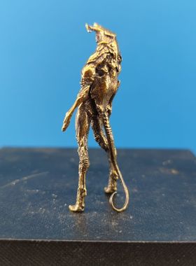 黄铜做旧 杰顿芝顿怪兽 奥特曼宇宙恐龙儿童手办模型玩具车内摆件