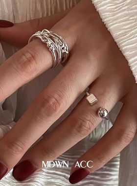 乱入禁区 | 925纯银食指戒指女 小众冷酷个性简约素银开口ins指环